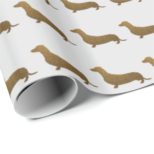 Image of Dachshund Faux Glitter | Dog Icon Wrapping Paper