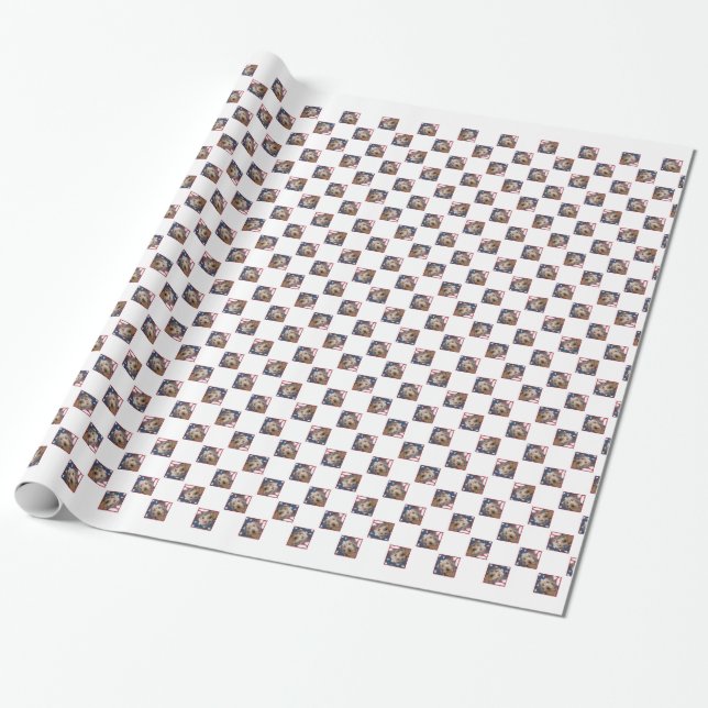 Dachshund Flag 2 Wrapping Paper (Unrolled)
