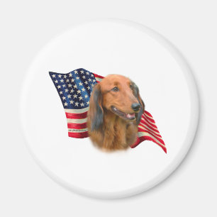 Dachshund Flag Magnet