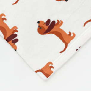 Dachshund fleece blanket