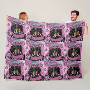 DACHSHUND FLEECE BLANKET