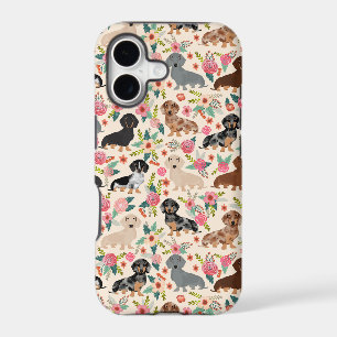 Dachshund florals pattern dog