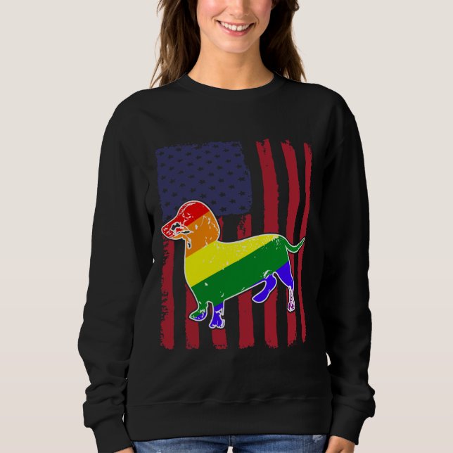 Dachshund For Lgbt Sweatshirt (Front)