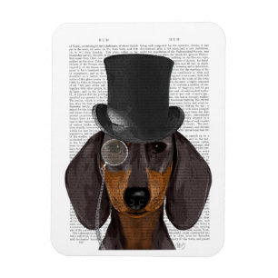 Dachshund, Formal Hound and Hat Magnet