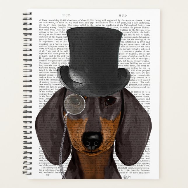 Dachshund, Formal Hound and Hat Planner (Front)