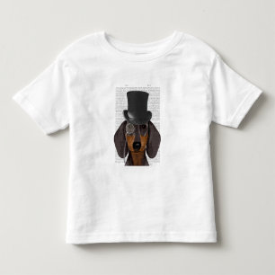 Dachshund, Formal Hound and Hat Toddler T-Shirt