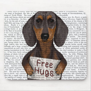 Dachshund Free Hugs Mouse Mat