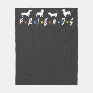 Dachshund Friends Fleece Blanket