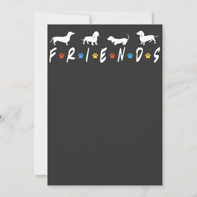 Dachshund Friends Holiday Card (Front)