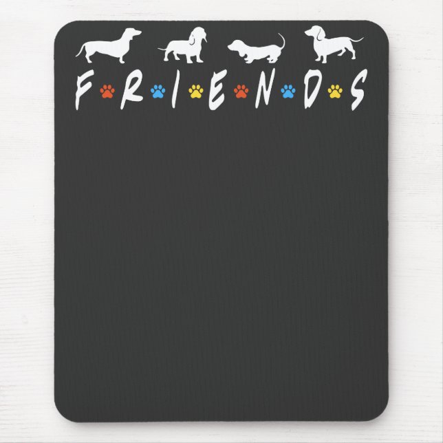 Dachshund Friends Mouse Mat (Front)