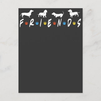 Dachshund Friends Postcard