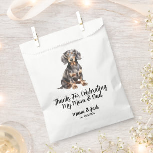Dachshund Full Colour Pet Wedding Favour Bags