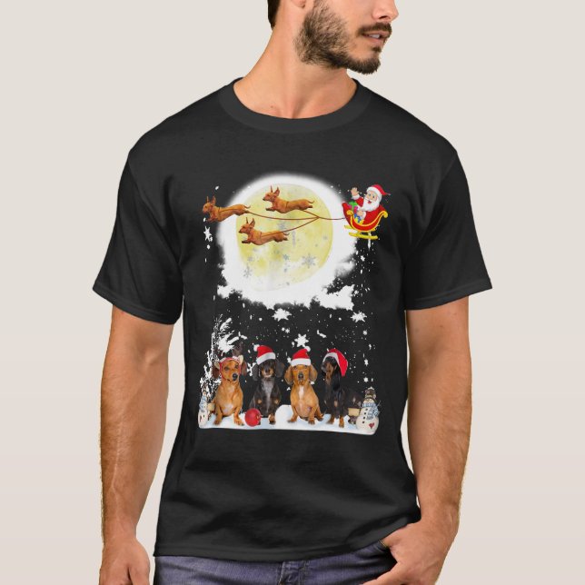 Dachshund Fun Christmas - Nice Dog Tshirt (Front)