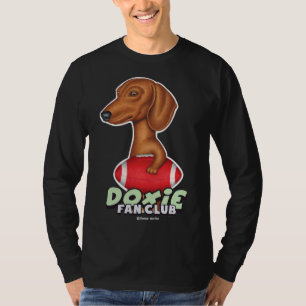 Dachshund Funny Dachshund Holding Football T-Shirt