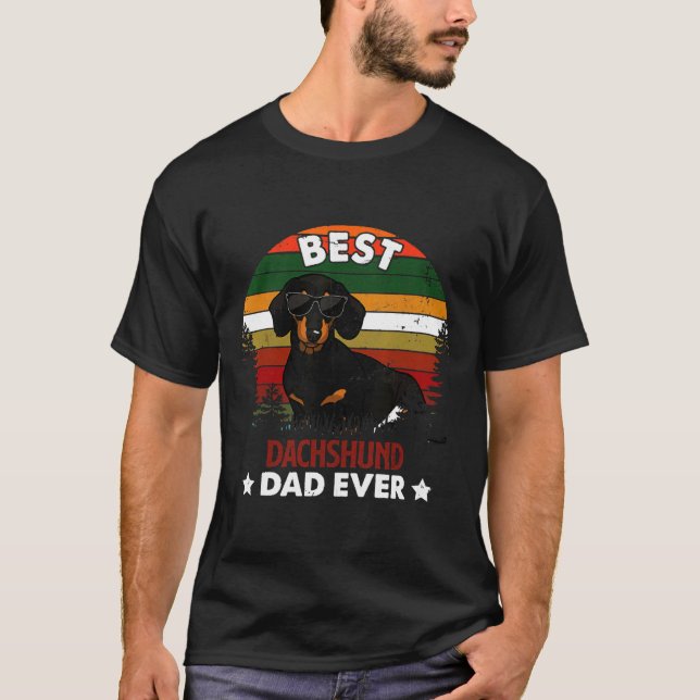 Dachshund Funny Fathers Day T-Shirt (Front)