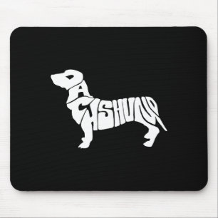 Dachshund Funny Text Dog Tygraphy T Shirt  Mouse Mat
