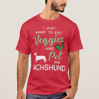 Dachshund Funny Vegan Dog Lover Owner Xmas Birthda T-Shirt
