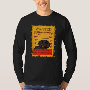 DACHSHUND FUNNY WIENER DOG PET CUTE PROFILE BED H T-Shirt