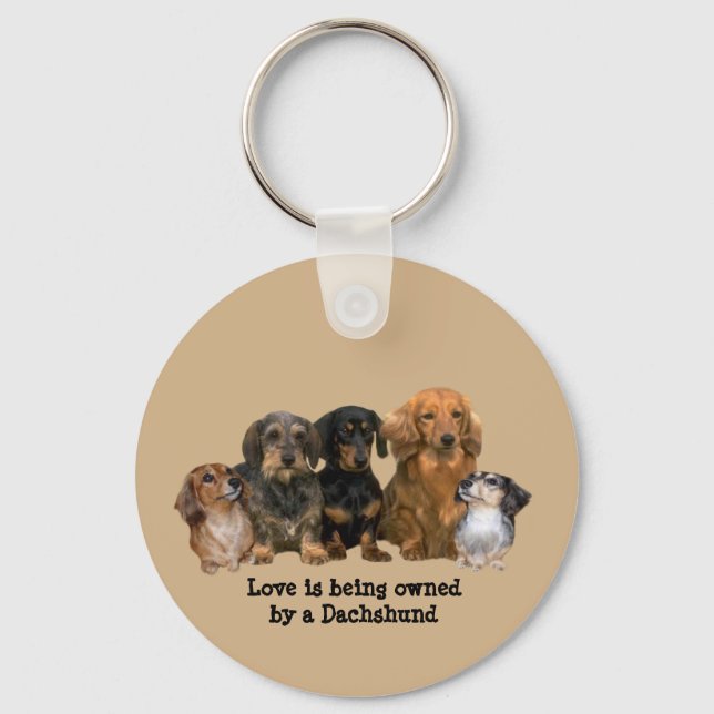Dachshund Gang Keychain (Front)