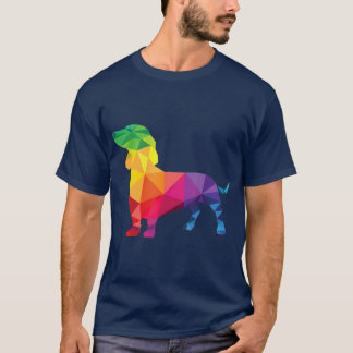 Dachshund Gay Pride LGB Rainbow Flag Gifts Dog T-Shirt