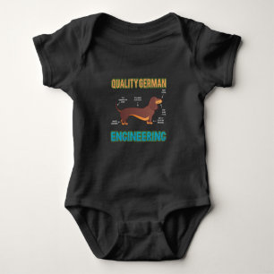 Dachshund German Engineering Dog Animal lover Baby Bodysuit