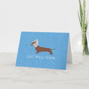 Dachshund - Get Well Soon Card