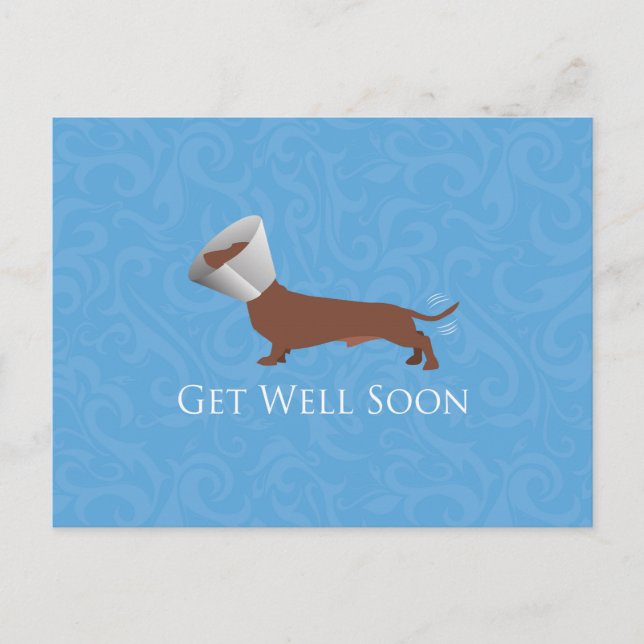 Dachshund - Get Well Soon Postcard (Front)