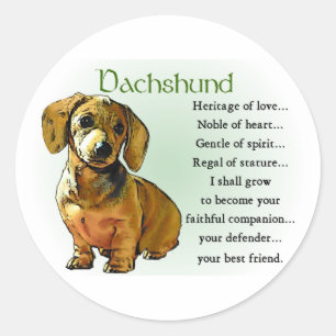 Dachshund Gifts Classic Round Sticker