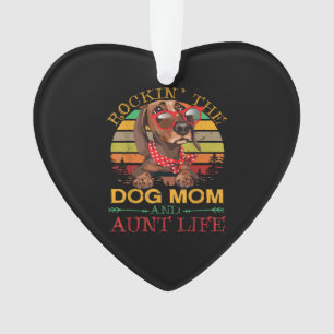 Dachshund Glasses Rockin Dog Mum Gift For Aunt Ornament