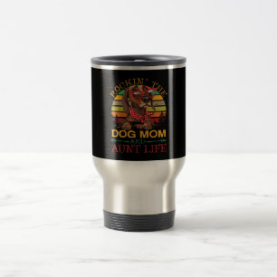 Dachshund Glasses Rockin Dog Mum Gift For Aunt Travel Mug