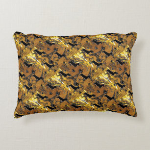Dachshund Gold Decorative Cushion