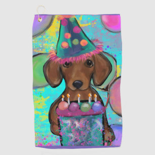 Dachshund golf towel