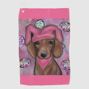 Dachshund golf towel