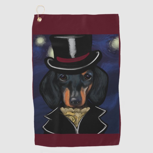 DACHSHUND       GOLF TOWEL (Front)