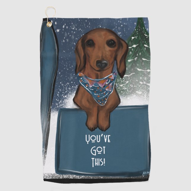 DACHSHUND  GOLF TOWEL (Front)