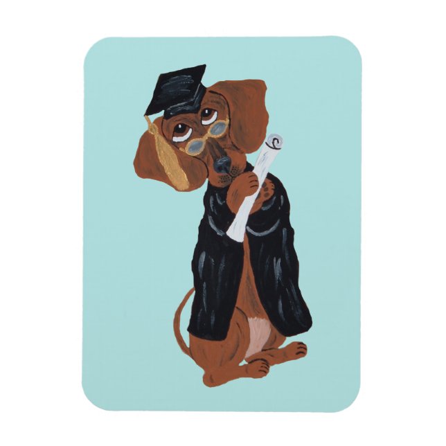 Dachshund Graduate Magnet (Vertical)