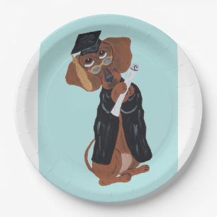 Dachshund Graduate Paper Plate