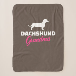 Dachshund Grandma Sherpa Blanket