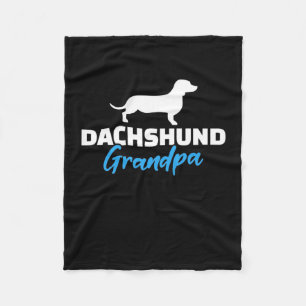 Dachshund Grandpa Fleece Blanket