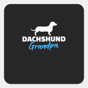 Dachshund Grandpa Square Sticker
