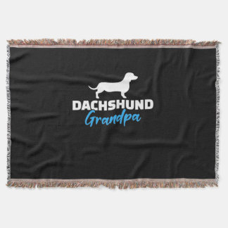 Dachshund Grandpa Throw Blanket