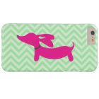 Dachshund + Green Chevron