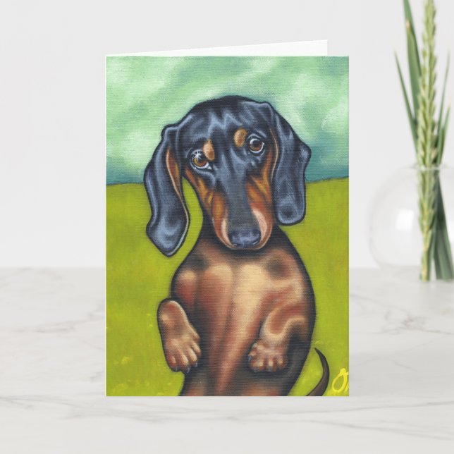 Dachshund Greeting Card (Front)