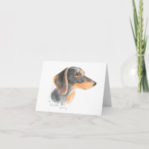 Dachshund Greeting Card "Bentley"