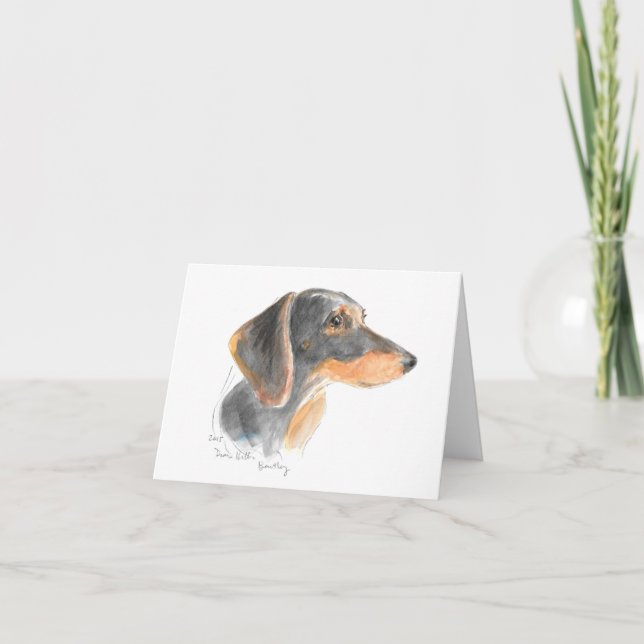 Dachshund Greeting Card "Bentley" (Front)
