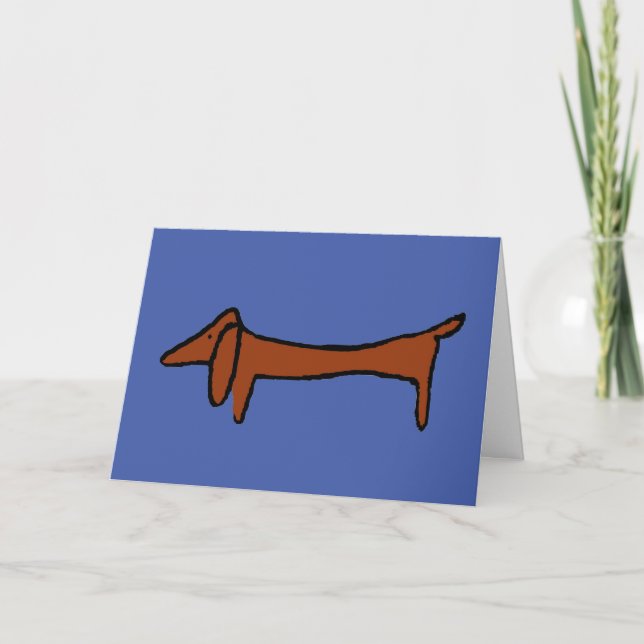 Dachshund Greetings Holiday Card (Front)