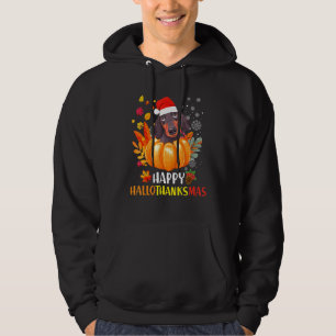 Dachshund Hallothanksmas Halloween Thanksgiving Ch Hoodie