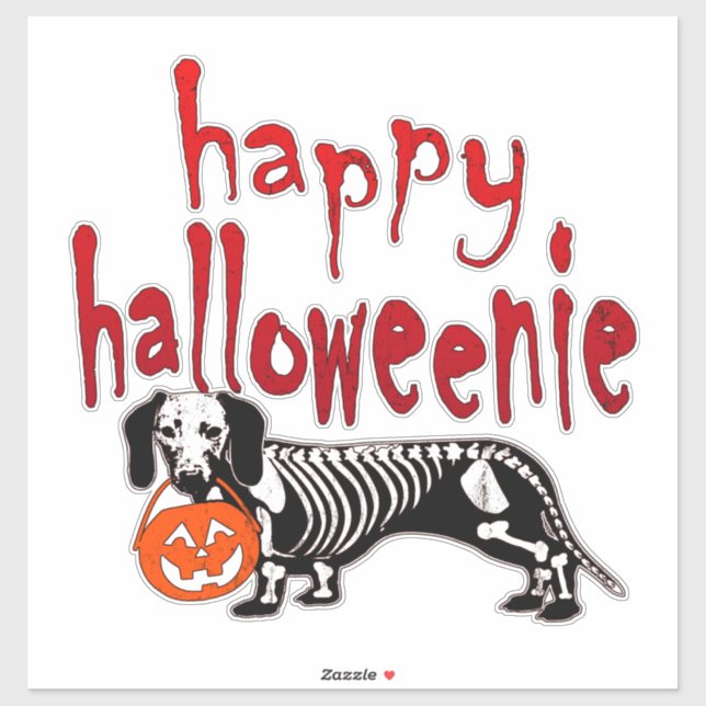 Dachshund Halloween Costume Happy Halloweenie Meme (Sheet)