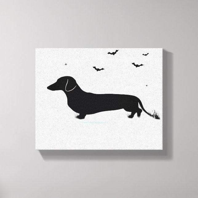 Dachshund Halloween Costume  My Dachshund is My Bo Canvas Print (Front)
