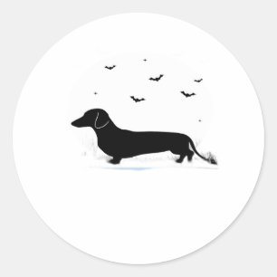 Dachshund Halloween Costume  My Dachshund is My Bo Classic Round Sticker